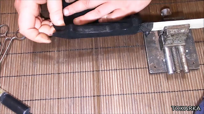 Kaip pasidaryti guminę peilio rankeną