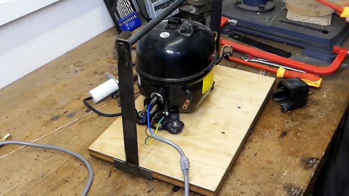 How to convert a refrigerator compressor into a vacuum pump