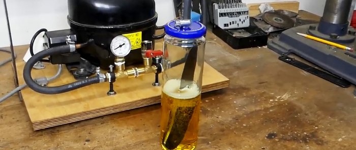Como converter um compressor de geladeira em uma bomba de vácuo