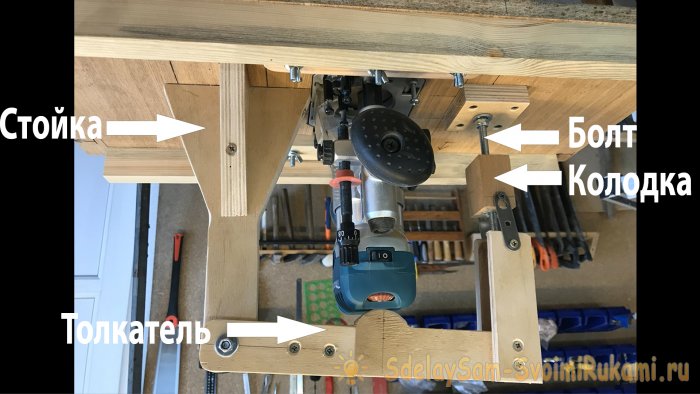 Convenient router table with simple lift