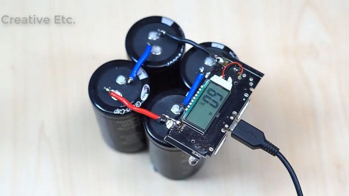 DIY power bank with supercapacitors