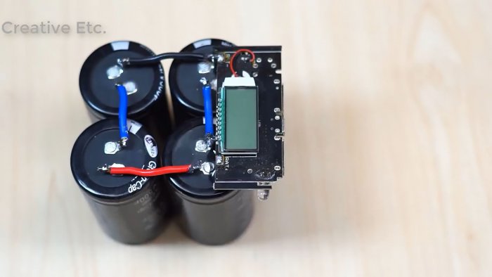 DIY power bank szuper kondenzátorokkal