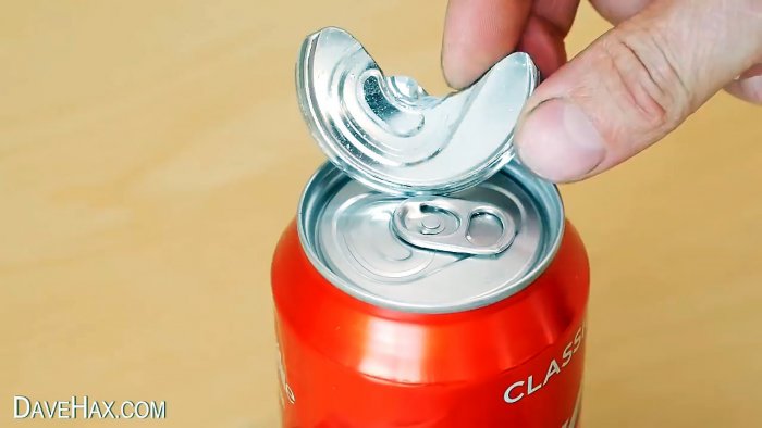 How to pierce an aluminum can with your finger