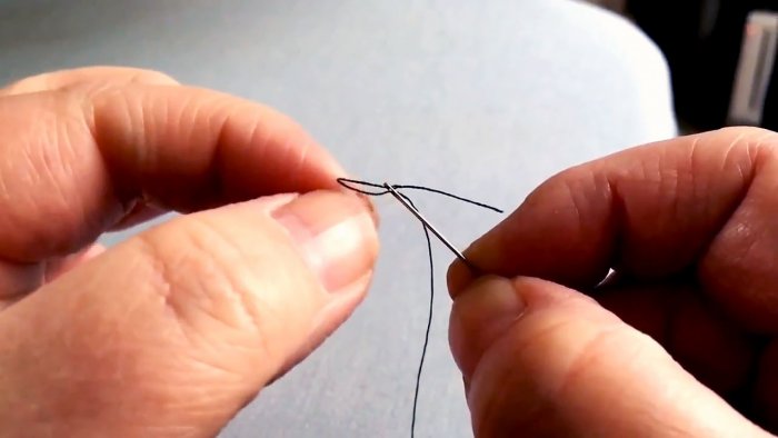 How to thread a needle without wetting the tools and unnecessary red tape