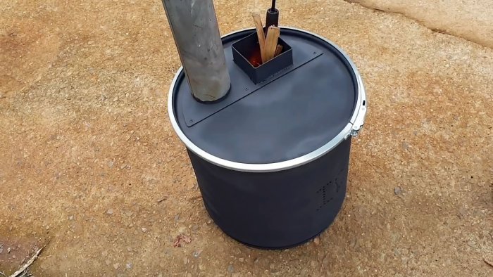 Paano gumawa ng isang top-loading oven mula sa isang tangke ng metal