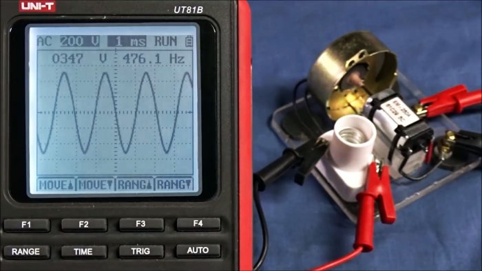 Mechanische omzetter van een magnetronmotor