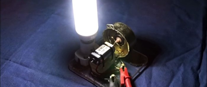 Mechanical converter from a microwave oven motor