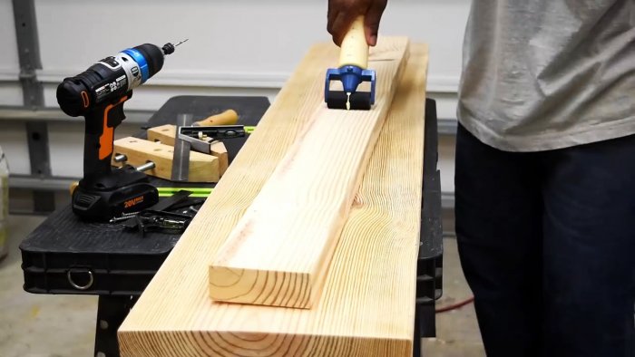 How to make an outdoor bench from concrete and wood