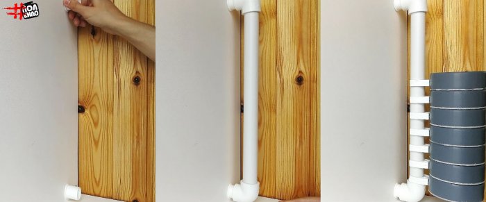Simpleng organizer na gawa sa PVC pipe