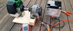 Paprastas „pasidaryk pats“ benzininis generatorius, pagamintas iš turimų dalių