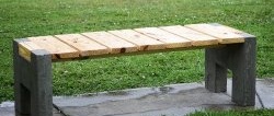 Cómo hacer un banco de exterior con hormigón y madera.