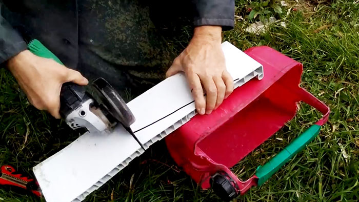 Great tool box made from a plastic canister
