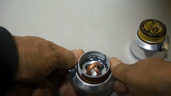 Alcohol jet burner na gawa sa aluminum cans