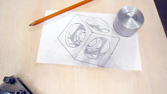 Comment faire un cube dans un cube sur un tour