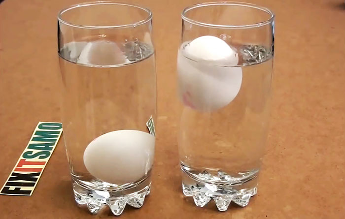 Eine einfache Möglichkeit, die Frische von Eiern zu überprüfen