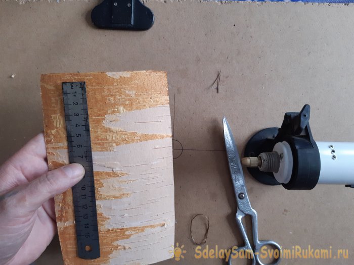 DIY birch bark phone case