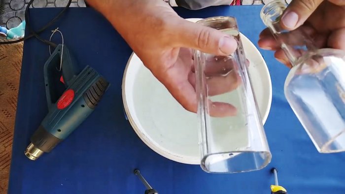 How to make glasses from glass bottles
