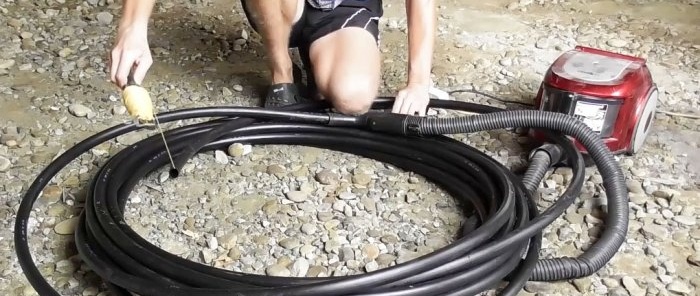 Cómo pasar un cable rápida y fácilmente a través de una tubería de PVC o corrugación