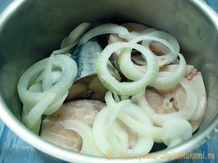 Frozen mackerel snack in 5 minutes