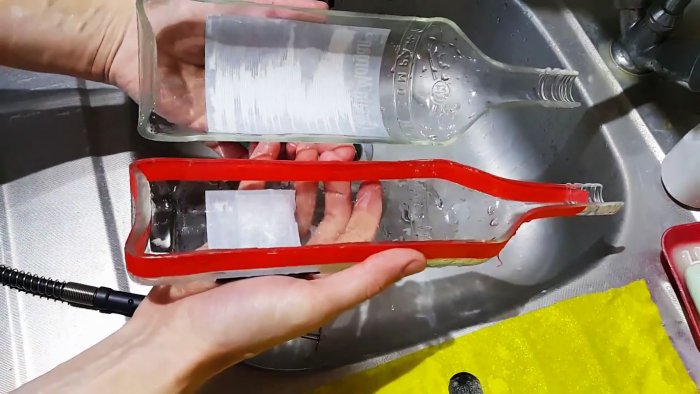 How to cut a bottle lengthwise