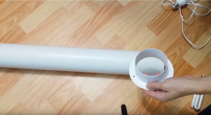 Kā no PVC caurules izgatavot vienkāršu lampu