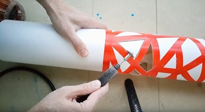 How to make a simple lamp from PVC pipe