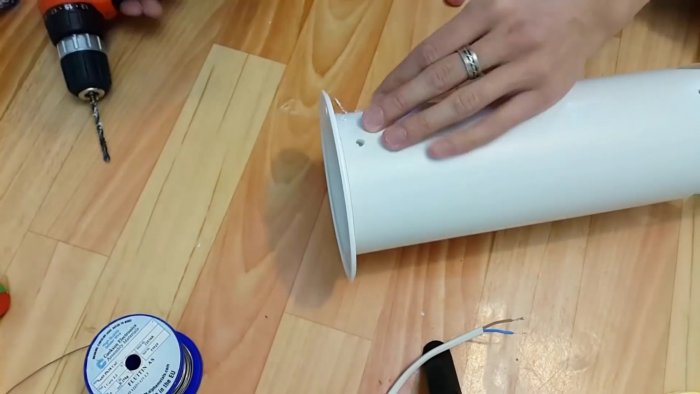 How to make a simple lamp from PVC pipe