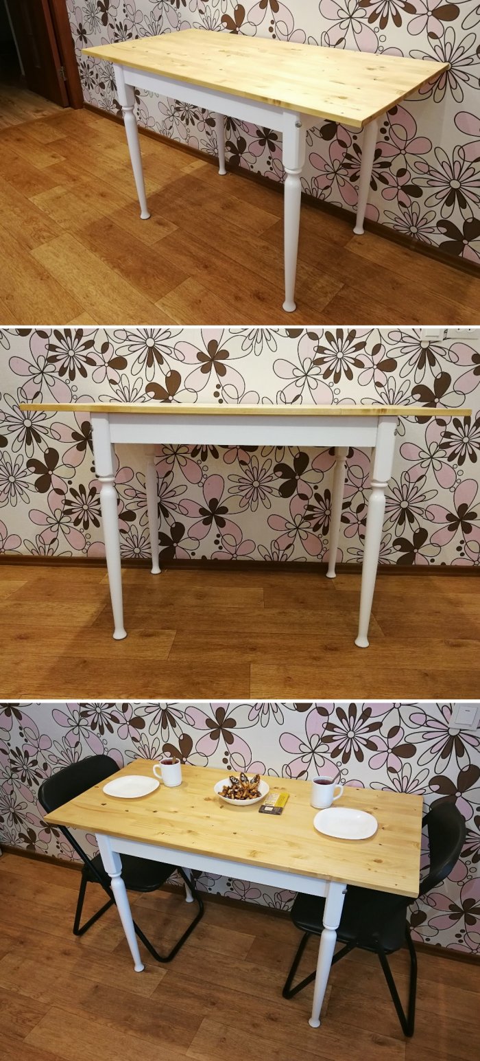 Nouvelle vie pour une vieille table