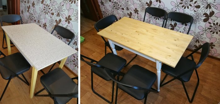 Nouvelle vie pour une vieille table