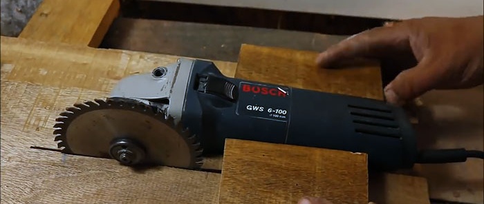 How to make a compact table saw from a grinder
