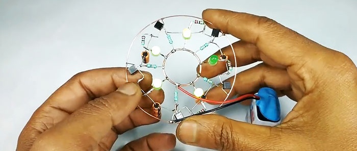 Jednostavna tranzistorizirana LED bljeskalica s efektom trčajuće vatre