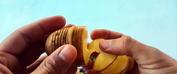 How to make a simple potato spiral slicer