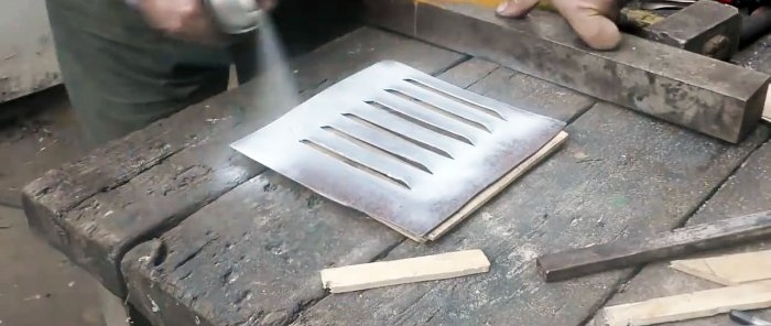 Kaip iš lakštinio metalo pasidaryti ventiliacijos groteles