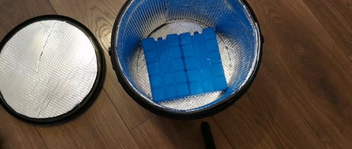 Bolsa térmica feita com materiais improvisados