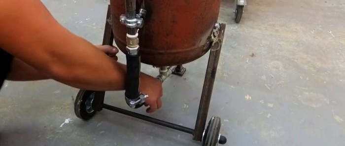 Come realizzare una sabbiatrice da una bombola di gas