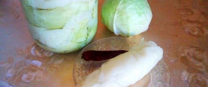 Pickled cabbage leaves for cabbage rolls