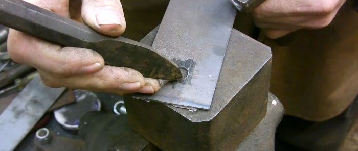 An easy way to make a square hole in sheet metal