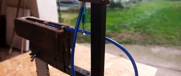 Како направити машину за тестерисање огревног дрвета од електричне ланчане тестере