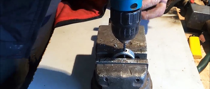 How to make a drill from a bearing for drilling hardened steel