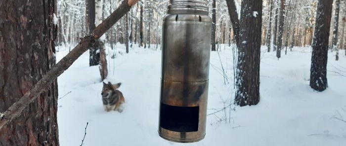 Cách làm ấm samovar cắm trại từ bình giữ nhiệt cũ