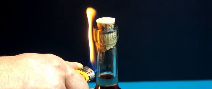 How to open a bottle with a lighter the most elegant way