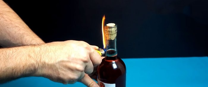 Hur man öppnar en flaska med en tändare på det mest eleganta sättet