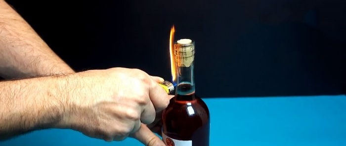 How to open a bottle with a lighter the most elegant way