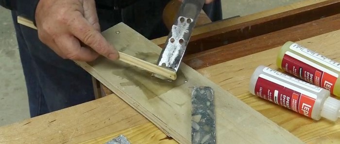 DIY concrete knife handle