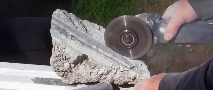 DIY concrete knife handle