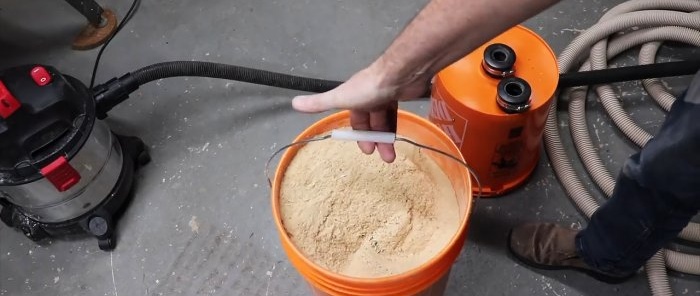 Isang simple at murang cyclonic dust collector para sa vacuum cleaner na gawa sa dalawang balde