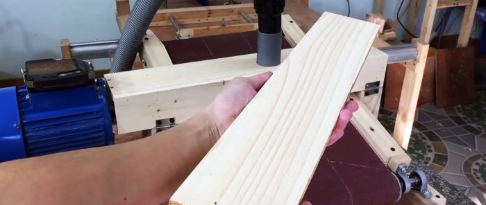 آلة صنفرة ومعايرة الطبل محلية الصنع للخشب