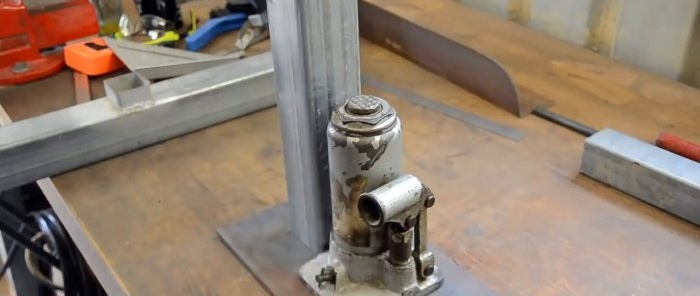 How to make a hydraulic press from a bottle jack