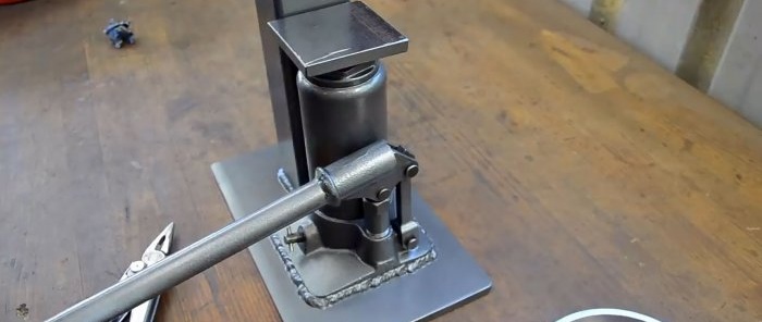 How to make a hydraulic press from a bottle jack