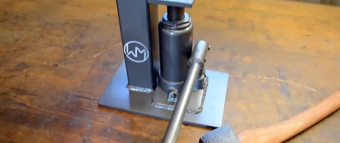 How to make a hydraulic press from a bottle jack